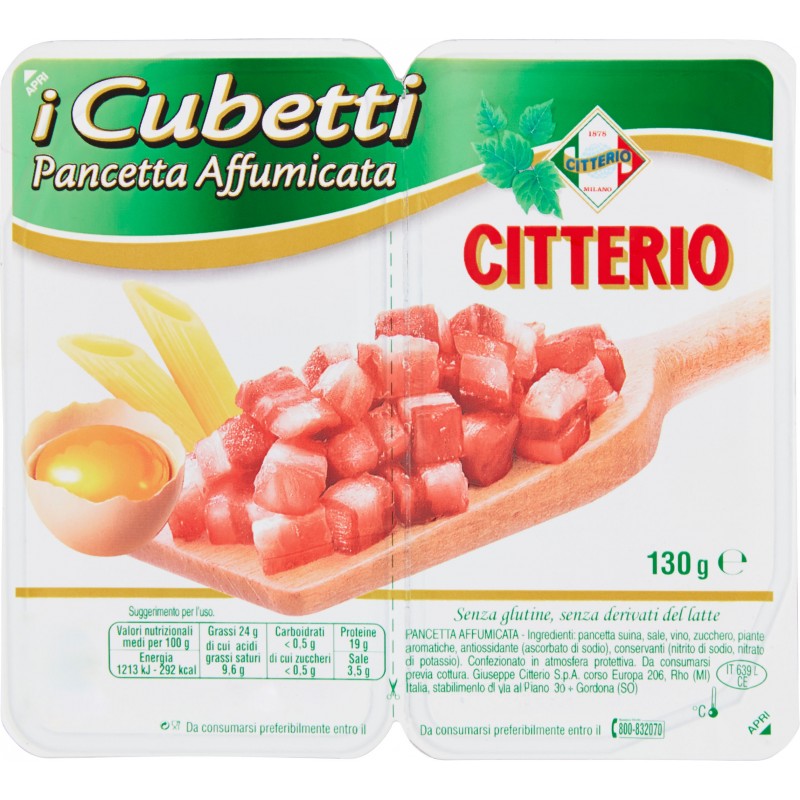 Pancetta Affumicata Citterio I Cubetti Gr 130 Ordinali Su Cicalia