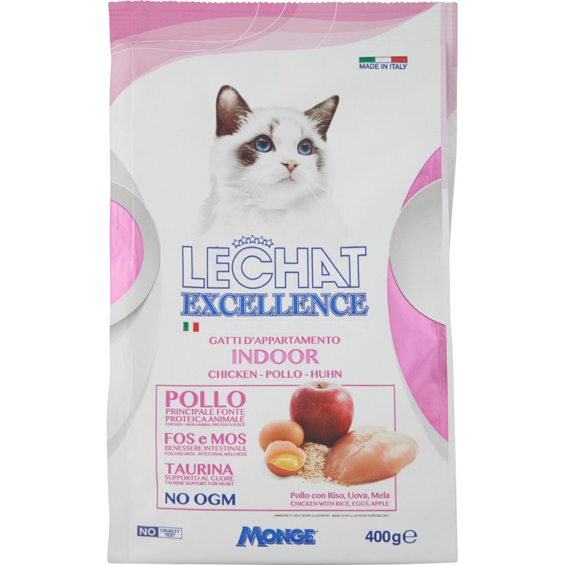 LeChat Excellence Indoor Crocchette Per Gatti Pollo 400 Gr Cicalia