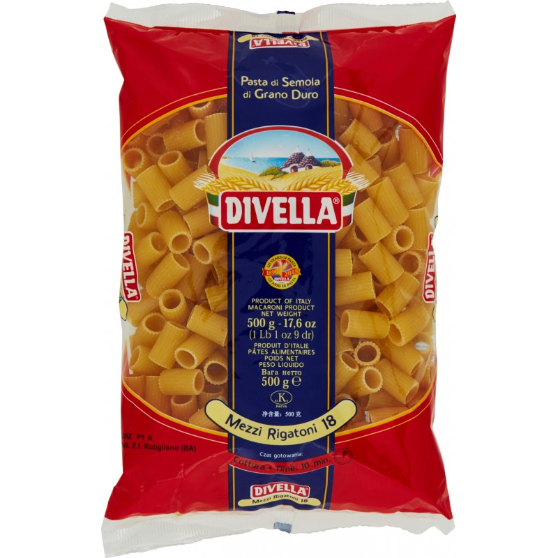 Divella Mezzi Rigatoni Pasta Secca Confezione Gr Cicalia