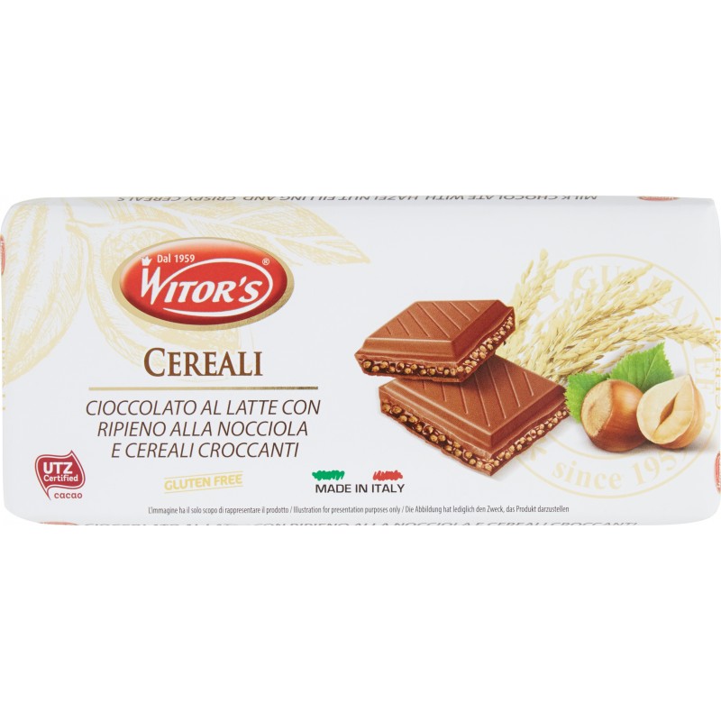 Witor S Tavoletta Di Cioccolato Ripiena Ai Cereali Gr 100