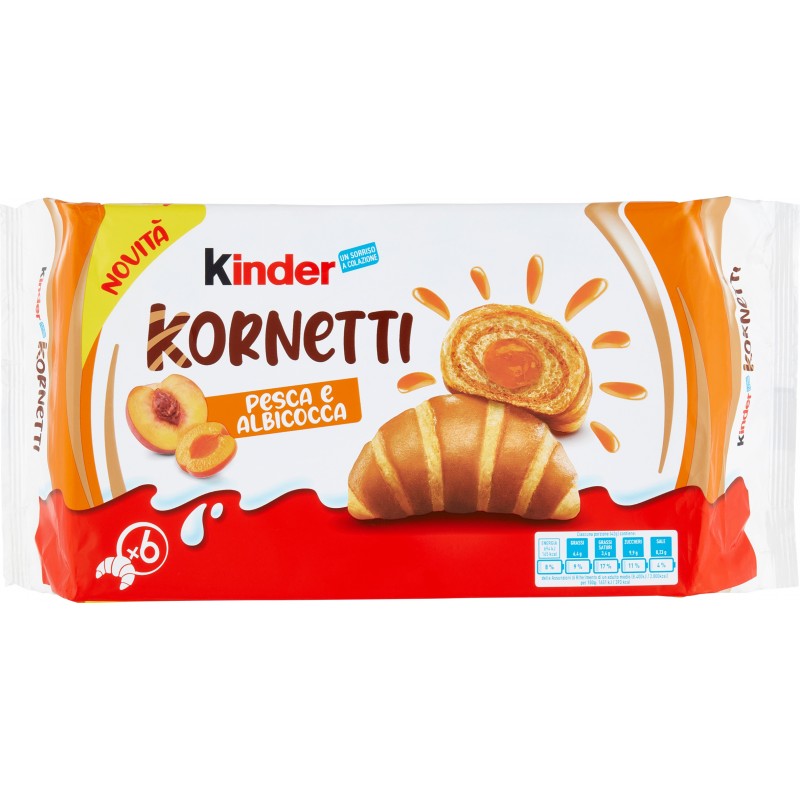 Kinder Kornetti Pesca Albicocca X6 Gr252