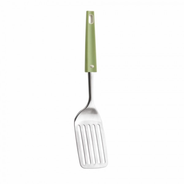 Paletta utensile cucina acciaio inox - serie Vera verde bianco