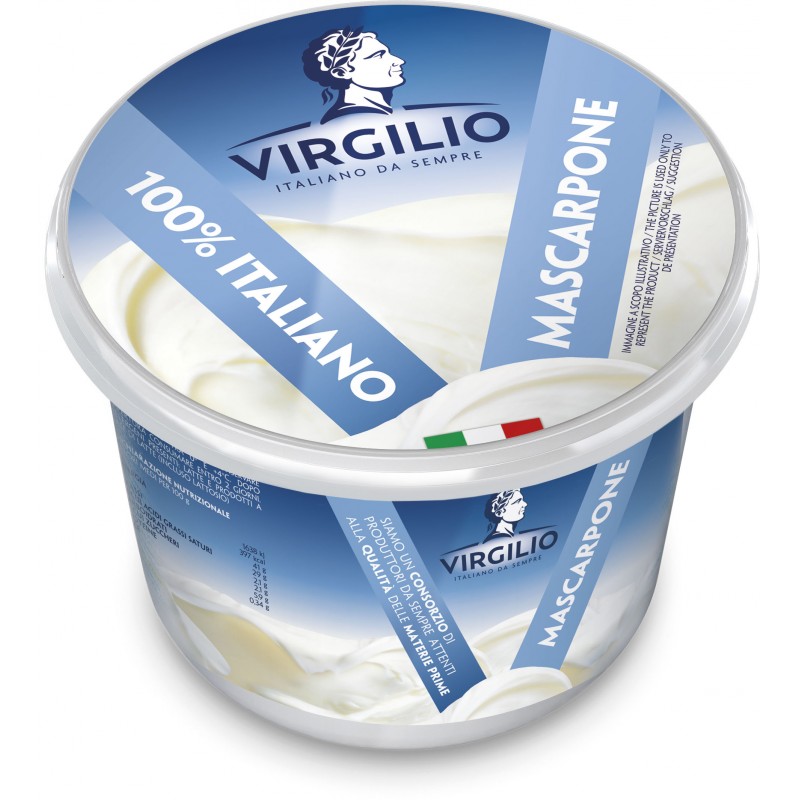 Virgilio Mascarpone 100 % Italiano Vaschetta 500 Gr | Cicalia.com