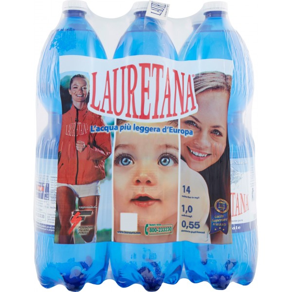 Lauretana Acqua Naturale Cluster 6 Bottiglie Da 1,5 Litri