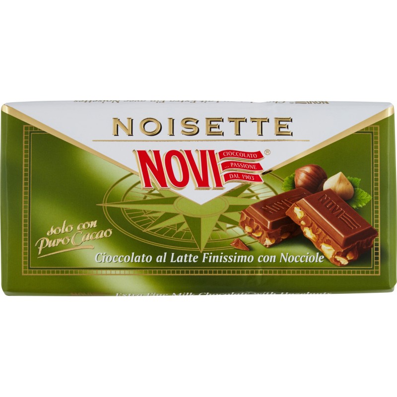 Novi Noisette Cioccolato Al Latte Con Nocciole Tavoletta Gr 100