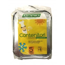 Rapid Contenitori In Alluminio Con Coperchio Conf. 5 Vaschette