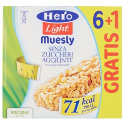 HERO MUESLY LIGHT NOCCIOLE 6 BARRETTE GR.120