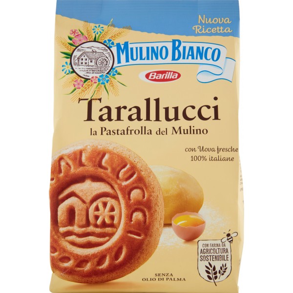 maskine Overfrakke afdeling Mulino Bianco Tarallucci Biscotti Frollini Classici Sacchetto gr. 350