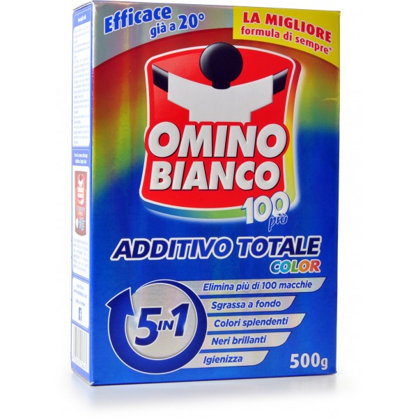 Omino Bianco 100 più Additivo Totale Color 5in1 500 gr.