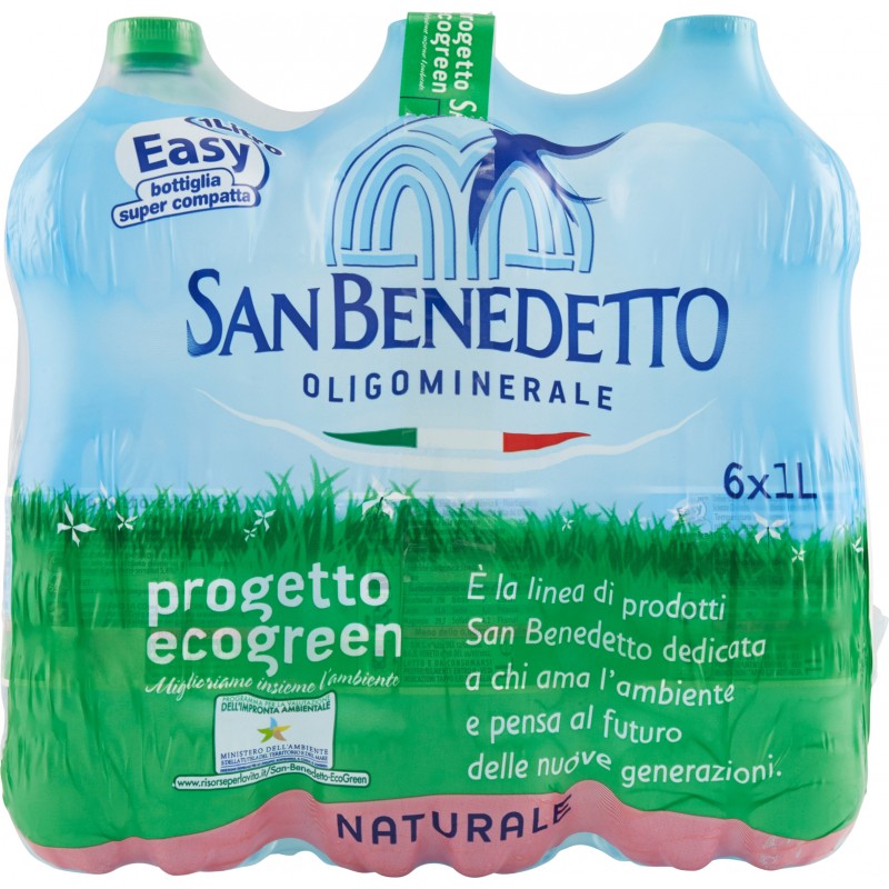 Acqua San Benedetto naturale in plastica 1,5L x 6 - Birimport