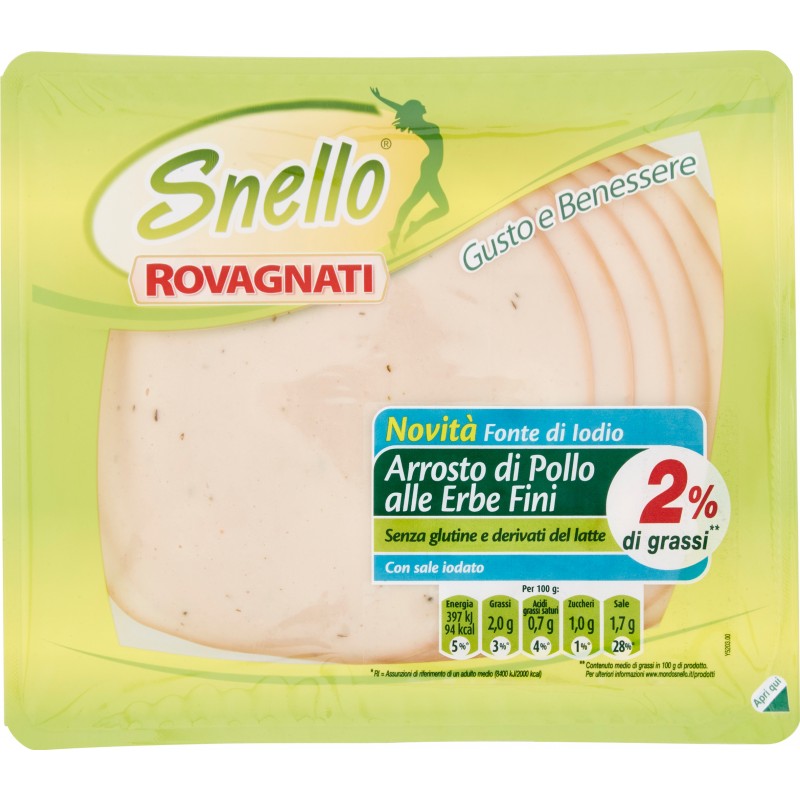 Rovagnati Snello Arrosto Di Pollo Alle Erbe Affettato Vaschetta Gr 110