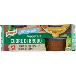 Knorr Cuore di Brodo Vegetale -25% di sale senza glutine 4 x 28 gr.