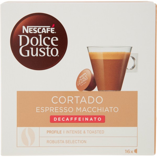 Caffè macchiato decaffeinato Nescafé dolce gusto Cortado