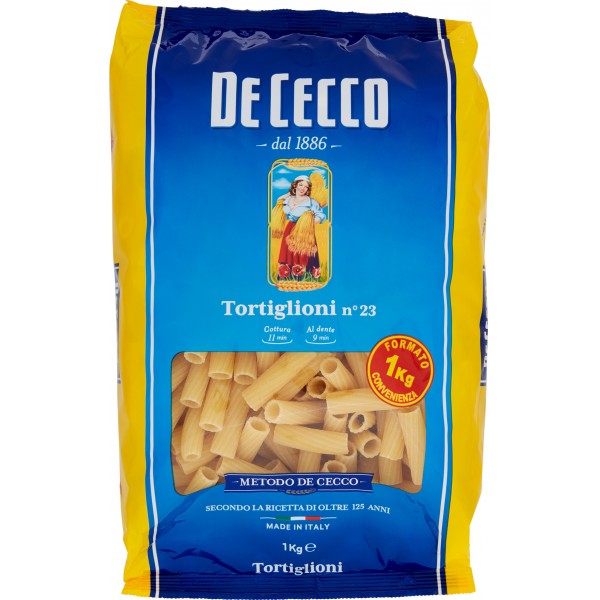 De Cecco Pasta Di Semola Tortiglioni N 23 Kg 1 Visita Cicalia