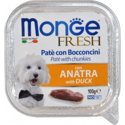 Monge dog fresh pate con bocconcini di anatra gr.100