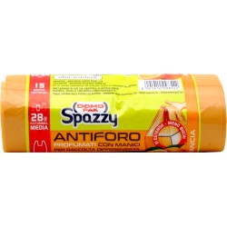 Domopak Spazzy Antiforo Profumati Con Manici 28lt 52x54cm Mela Verde 15 Pz  -  